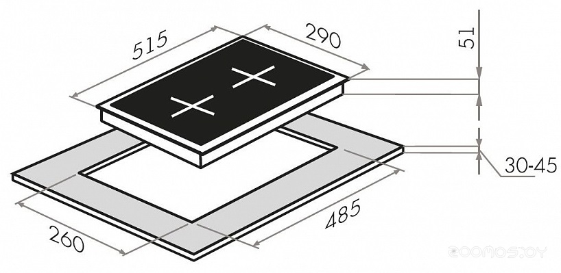 �������� ������ HOMSair HGG323GCWH �  �������� ������� �������