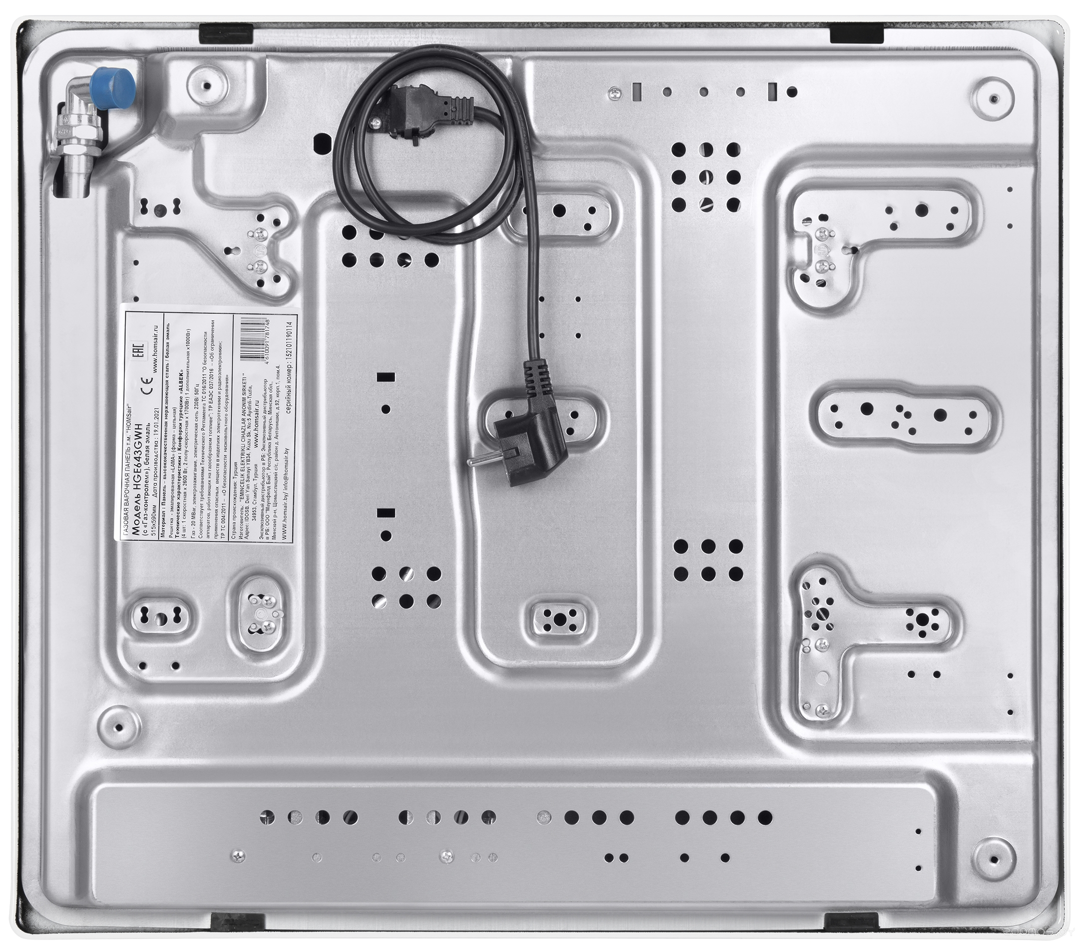 �������� ������ HOMSair HGE643WH �  �������� ������� �������