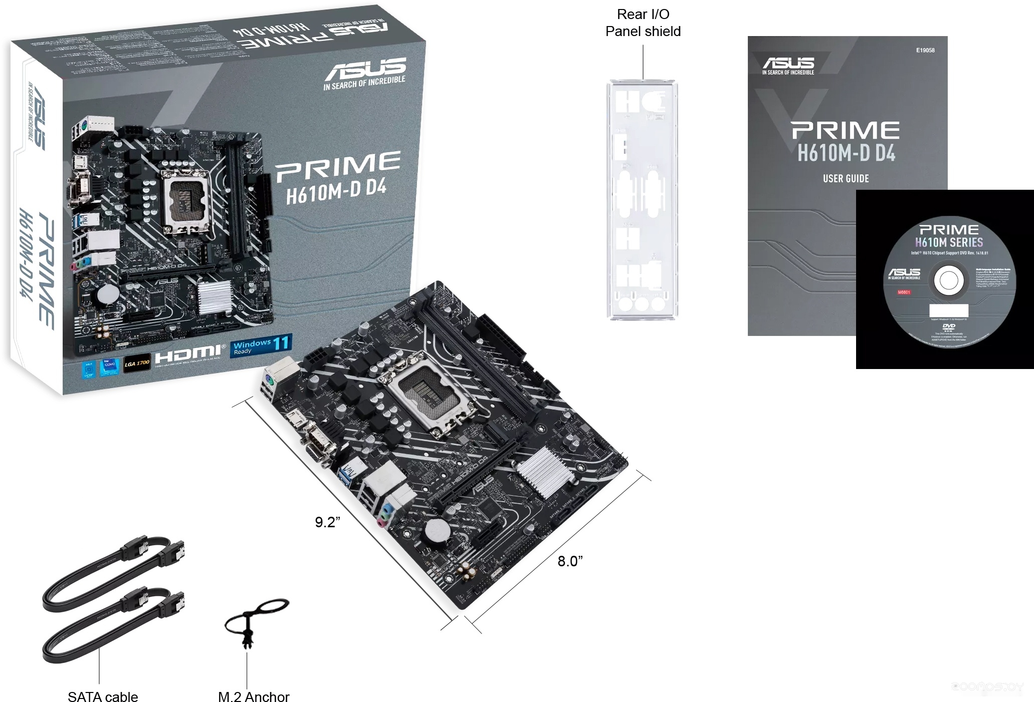 ����������� ����� Asus Prime H610M-D D4 �  �������� ������� �������