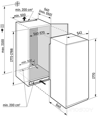 ������������ ����������� ����������� Liebherr IRBSd 5120 Plus BioFresh �  �������� ������� �������
