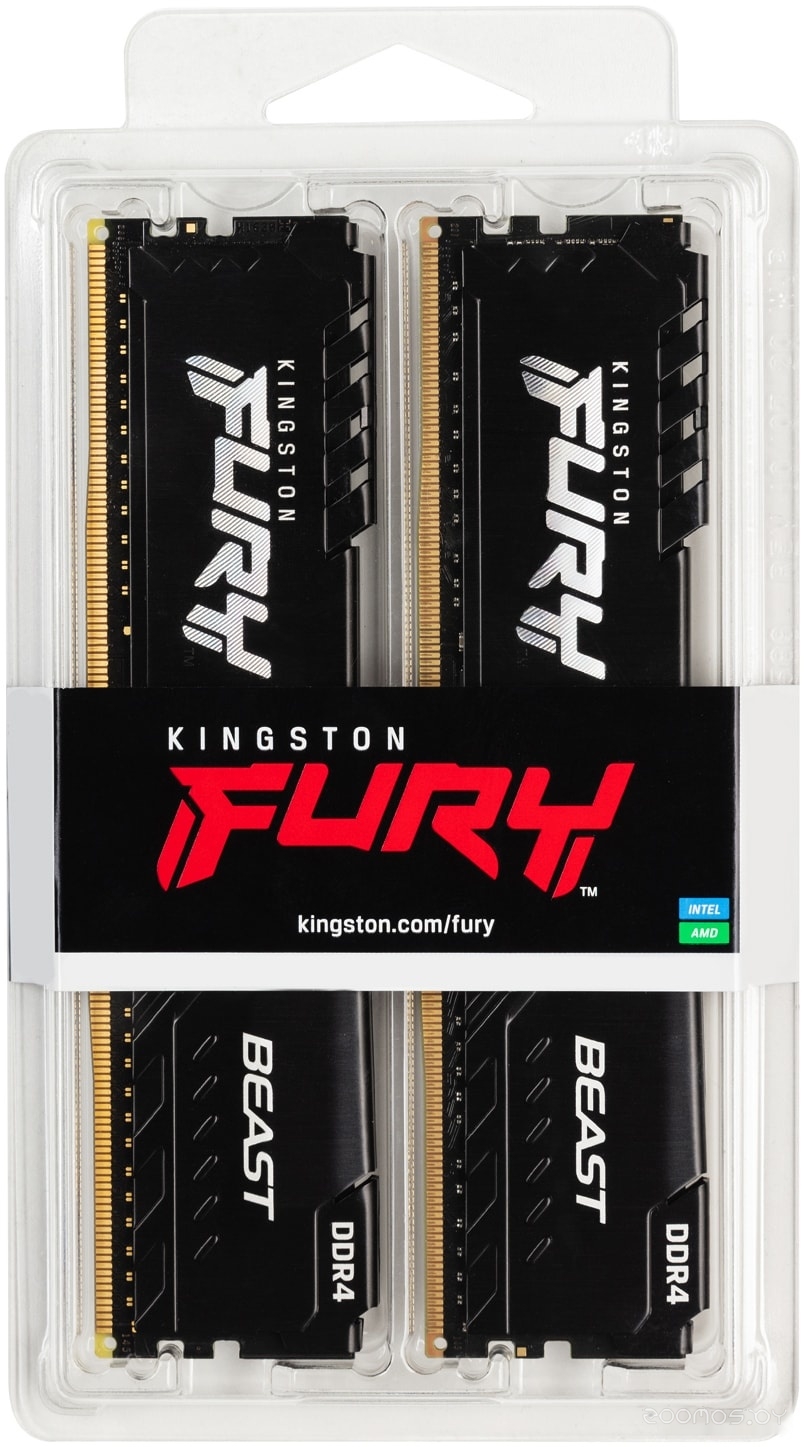 ����������� ������ Kingston FURY Beast 2x8GB DDR4 PC4-28800 KF436C17BBK2/16 �  �������� ������� �������