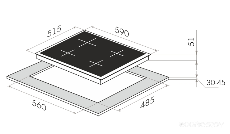 �������� ������ Maunfeld EGHG 64.23CB/G ������ �  �������� ������� �������