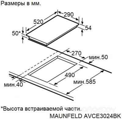�������� ������ Maunfeld AVCE3024BK �  �������� ������� �������