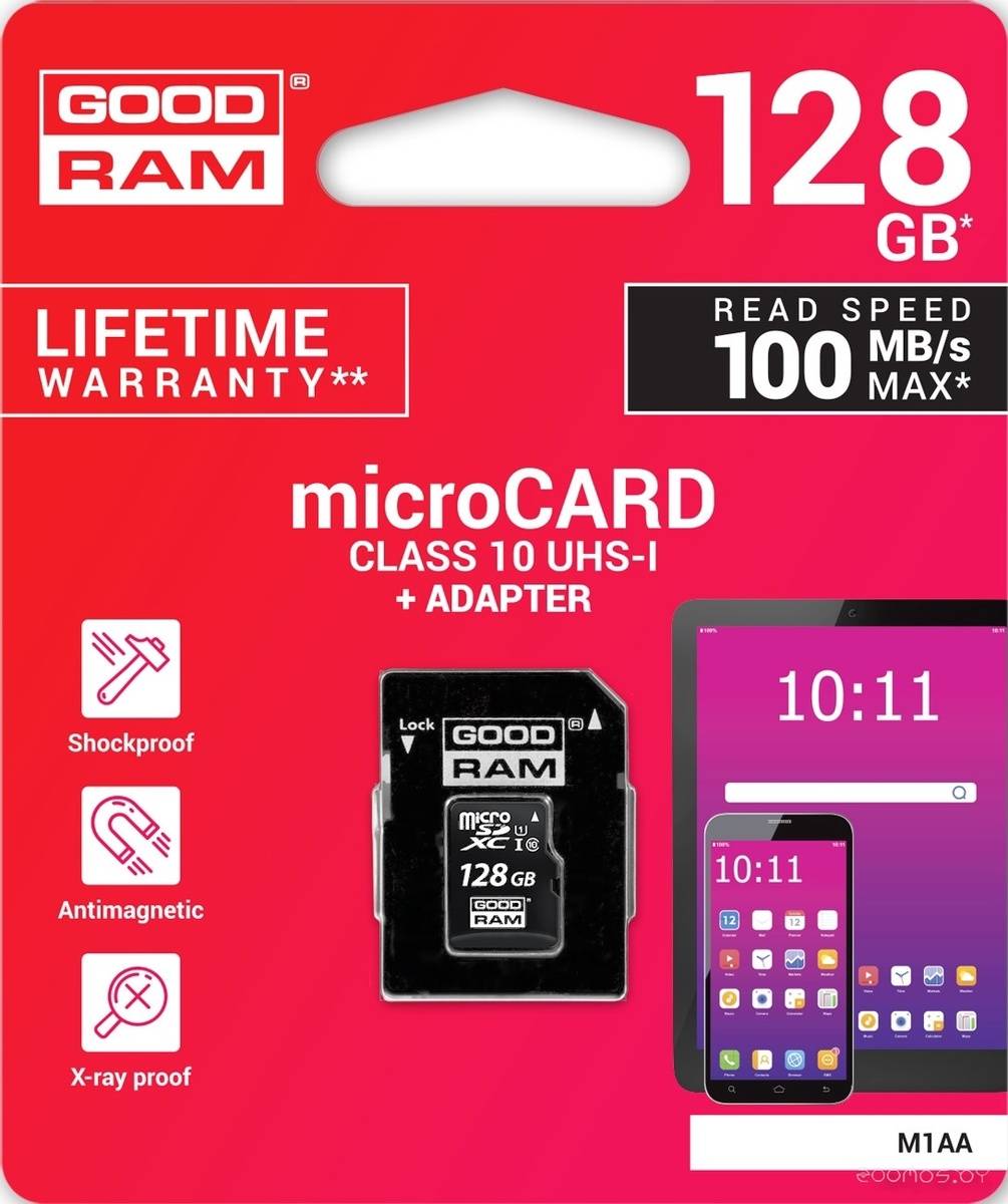 ����� ������ GoodRAM M1AA microSDXC M1AA-1280R12 128GB (� ���������) �  �������� ������� �������