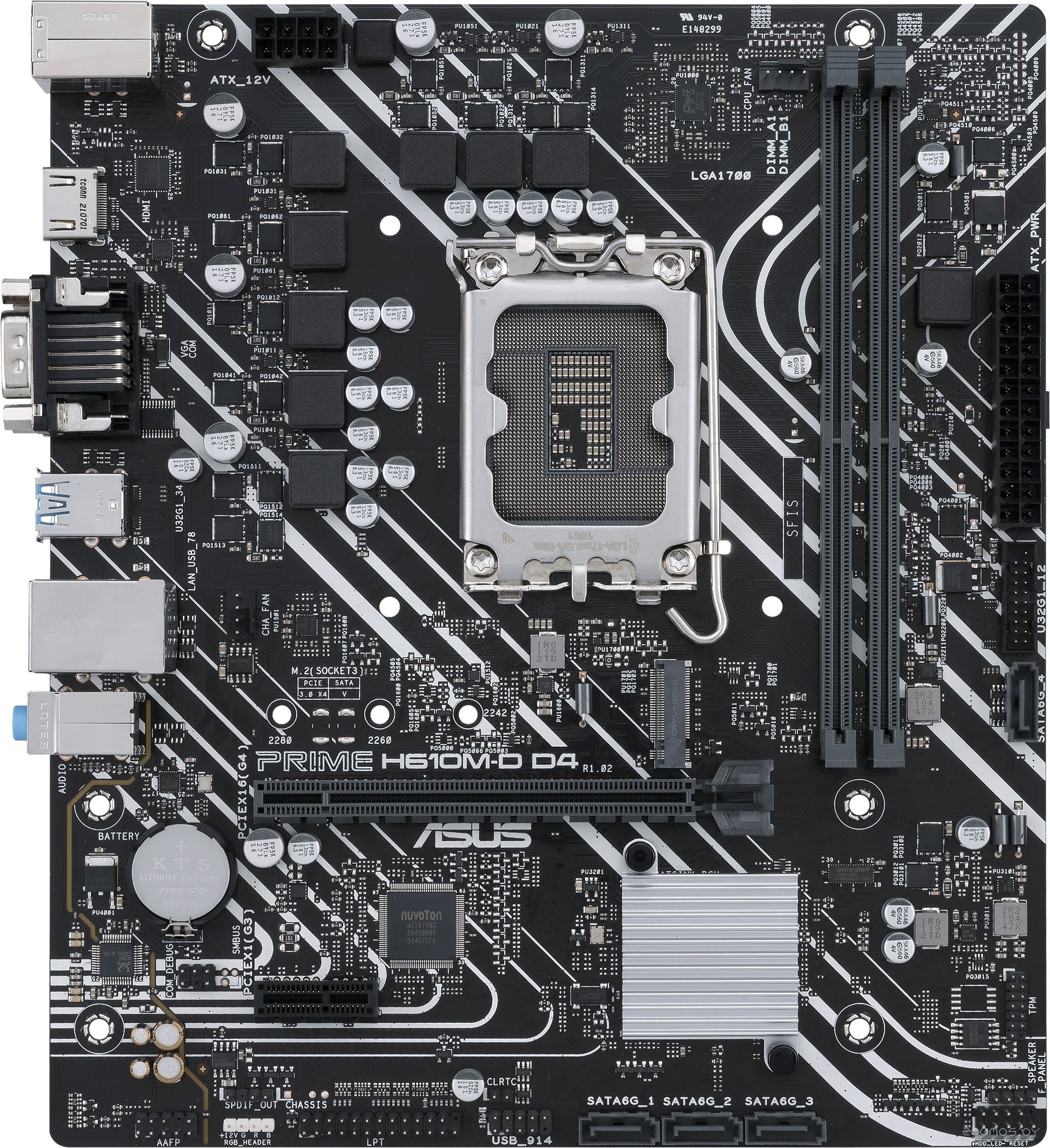 ����������� ����� Asus Prime H610M-D D4 �  �������� ������� �������